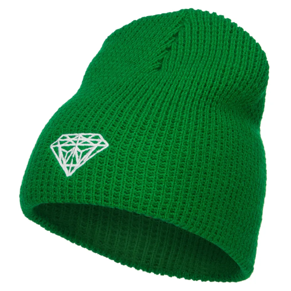 Big Size Diamond Embroidered Waffle Beanie
