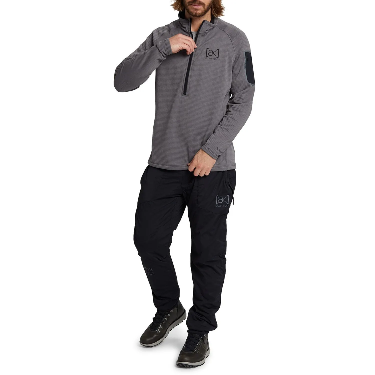 Burton AK Helium Grid Half-Zip Sweatshirt in Castlerock