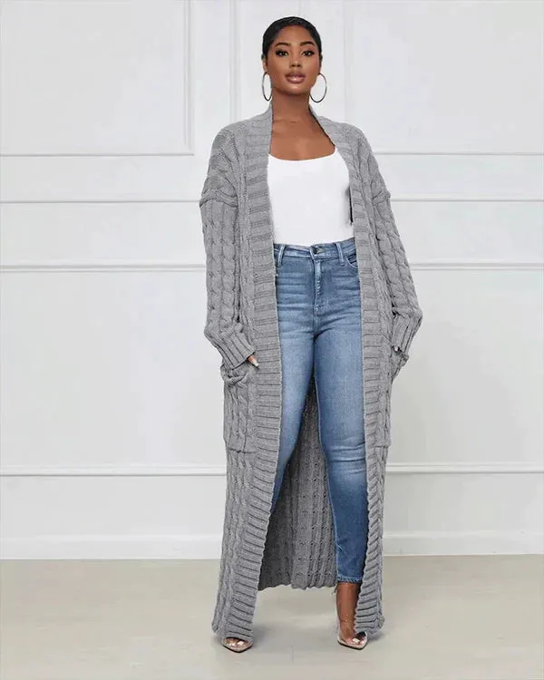 Women's Casual Oversized Long Knitted Vest | Ideal for Autumn/Winter